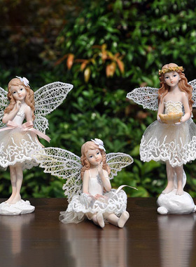 欧式热销田园风格树脂乐器天使美女娃娃工艺品家居摆件装饰品礼品