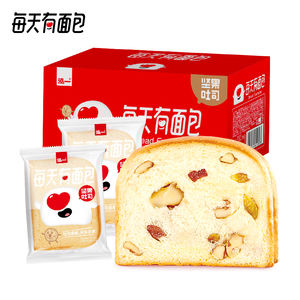 泓一坚果吐司切片面包整箱代早餐夜宵充饥速食粗粮休闲零食品联名
