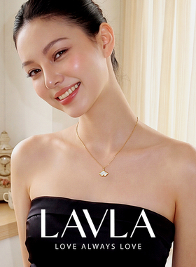 LAVLA银杏叶吊坠项链简约通勤