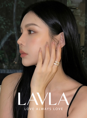 LAVLA轻奢法式复古双层满钻戒指