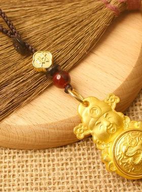 新款合金创意财神日进斗金十二生肖转开过钥匙扣挂件挂饰光礼品