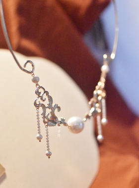 古风汉服配饰仿珍珠项圈通用