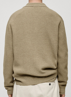 Men's sweater jacket2026秋冬欧美男士纯色休闲大码针织开衫外套