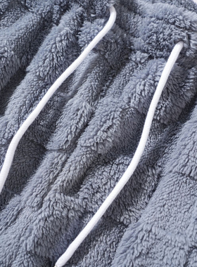 2025秋冬新款欧美直筒毛绒方格保暖运动休闲外穿短裤Men's shorts