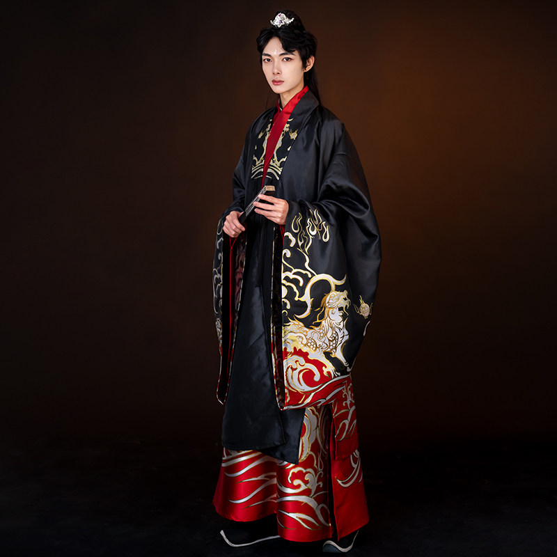 白泽丨如梦霓裳原创交领男道袍汉服 如梦霓裳汉服