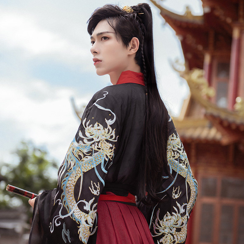 如梦霓裳原创辰龙生肖重工绣花汉服 如梦霓裳汉服