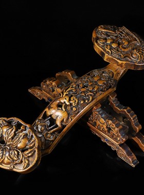 热卖民俗怀旧收藏如意摆件实木雕刻复古收藏装饰道具摆件收藏品