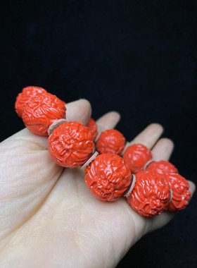 花梨木镶嵌螺钿机关首饰盒内藏红色款手串古玩旧藏送礼佳品