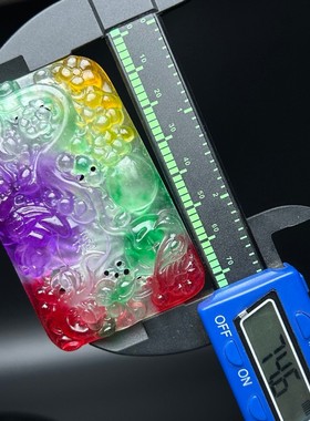 新款翡翠色镂空花鸟吊牌吊坠三彩紫罗兰阳绿玉石牌挂件送礼饰品