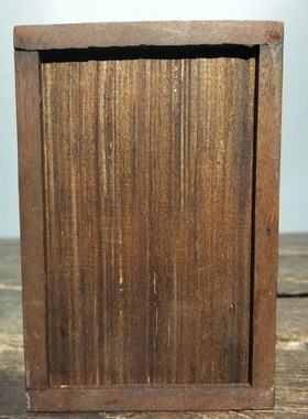 珍藏老花梨木首饰盒榫卯结构镶嵌古玩收藏品老货（银元随机发）