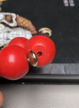 藏传喜马拉雅老雪巴琉璃桶珠手串手链项链隔散珠本命年手饰13mm