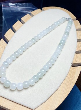 精致天山翠老型珠锁骨项链女士轻奢百搭玉石精致锁骨链简约饰品