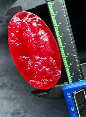 高冰种红翡翠玉老料童子拜寿项链吊坠手工精雕挂坠颈饰品收藏