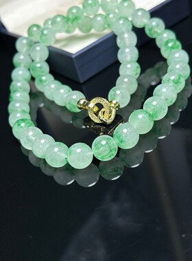 东陵玉项链绿色砂金石手链手串锁骨链挂件饰品吊坠颈链女男吊坠