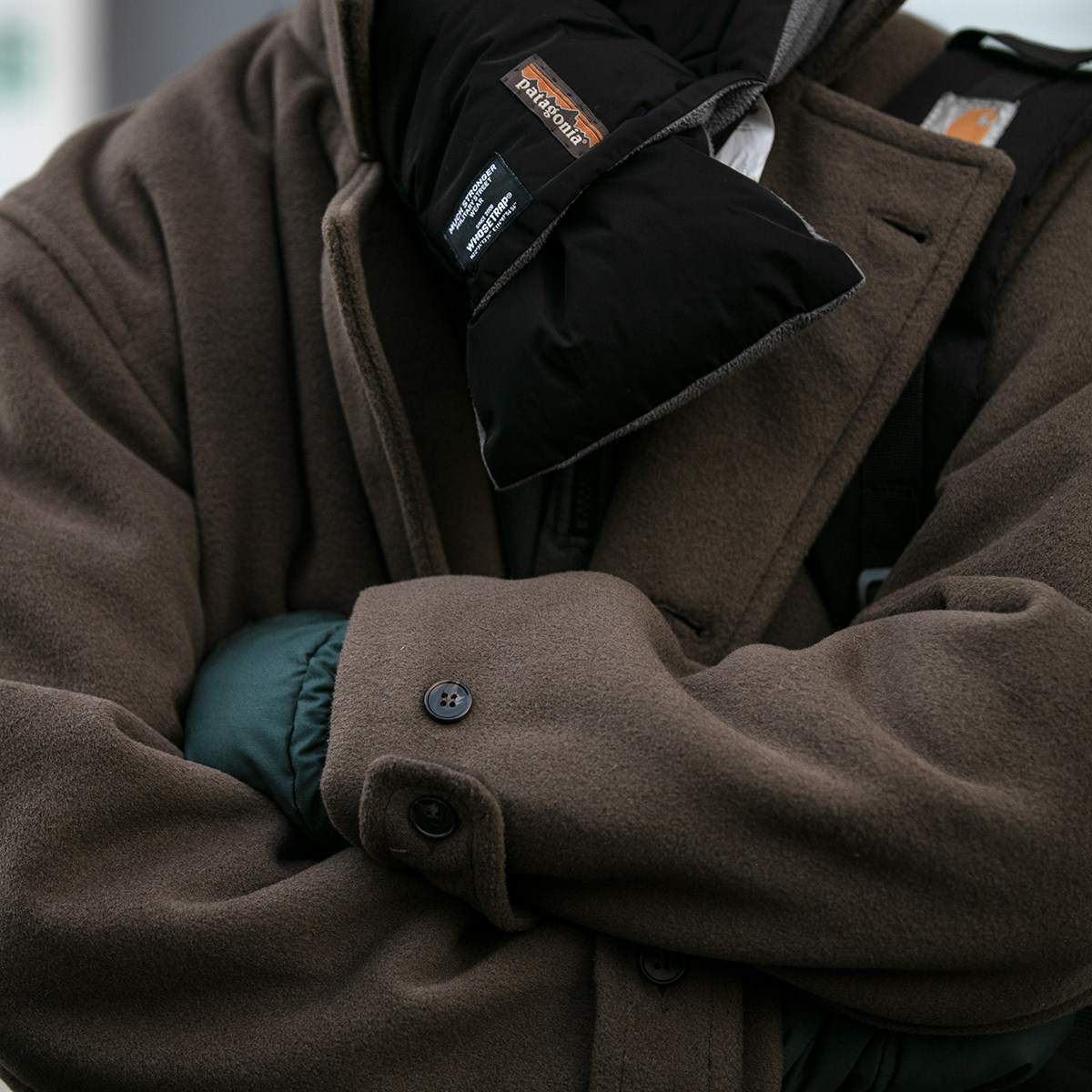 冬季复古双排扣填充绵羊毛中长款毛呢大衣男潮牌宽松加厚棉服外套,淘宝优惠券,粉丝福利购,淘宝优惠卷