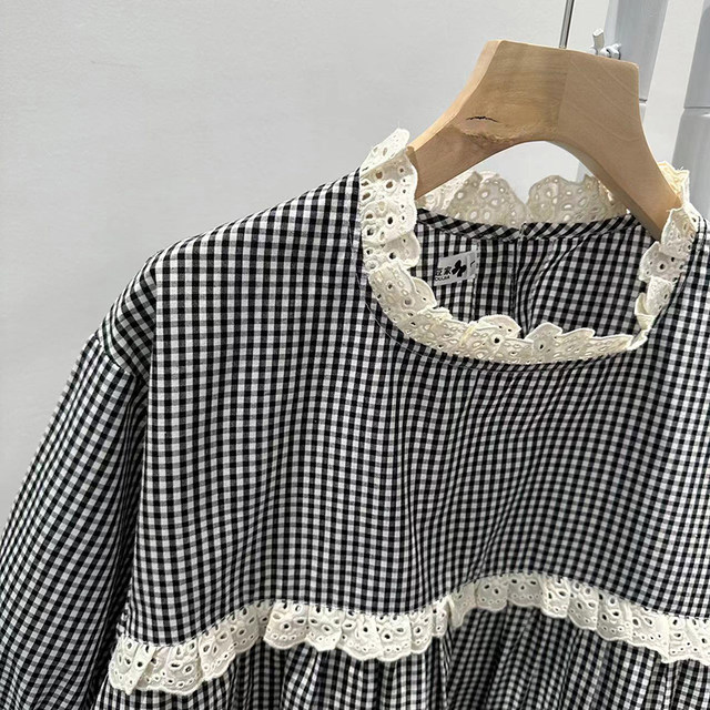 Short-sleeved cotton baby blouse with large size Japanese style loose