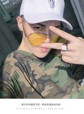 欧美霸气嘻哈戒指潮男钛钢刻字