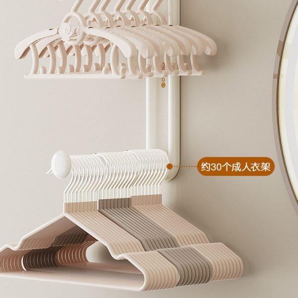 衣架收纳架免打孔壁挂式放晾衣架阳台家用收纳整理架多功能挂钩杆,淘宝优惠券,粉丝福利购,淘宝优惠卷