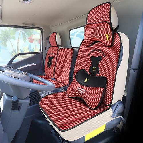 江淮骏铃V7V6V5V3A8E6E5E3货车座套骏铃s9s6s3/H330布艺四季坐垫 - 图2