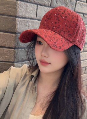 加大加深鸭舌帽子男女款豹纹帽子