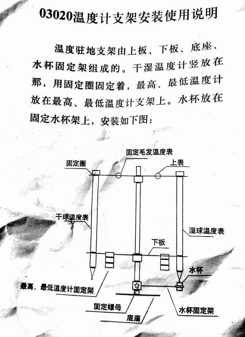 百叶箱配件温度计支架气象林业野外环境检测中学地理实验器材-图1