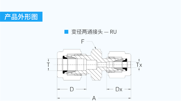 厂316L不锈钢卡套变径接头 异径两通转接头116卡套接头 英制转新 - 图2