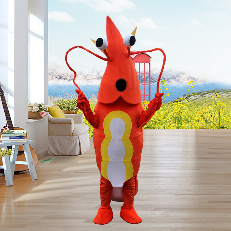 小龙虾卡通人偶服装皮皮虾人穿cosplay海洋动物玩偶道具公仔衣