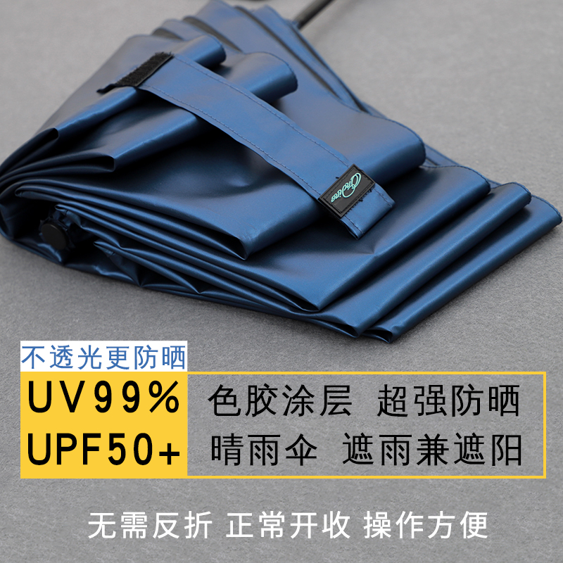 仅156g日本超轻三折叠女两用晴雨伞防晒防紫外线upf50+轻便遮阳伞 - 图1