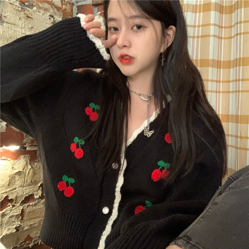 洛珂雅韩风chic复古甜美洋气女毛衣 洛珂雅毛衣