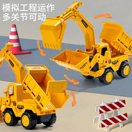 工程车玩具车儿童可升吊车惯性起重机模型男孩3-6岁益智大号塔吊 - 图2