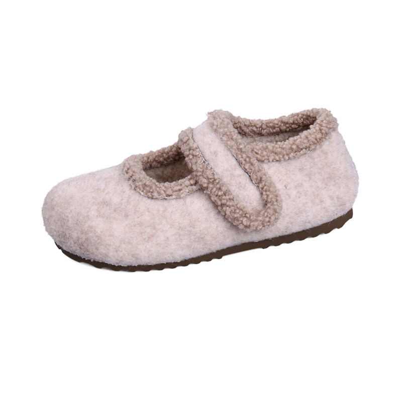 软乎一字带玛丽珍防滑软底踩屎感女秋冬魔术贴加绒外穿毛毛懒人鞋,淘宝优惠券,粉丝福利购,淘宝优惠卷