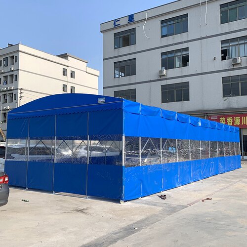 雨棚户外防雨遮阳棚推拉伸缩折叠活动停车棚车库支架帐篷汽车雨蓬 - 图1
