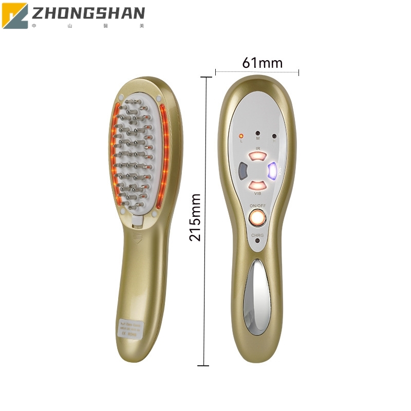爆款推荐电动震动彩光护理头部按摩梳育发液头皮上药器电动按摩梳 - 图3