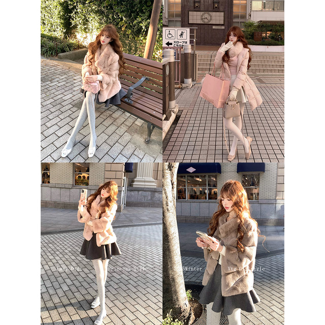 Lazy Didi ຍິງ silhouette versatile artifact high-gram heavy woolen umbrella skirt A-line high waist large skirt pleated skirt