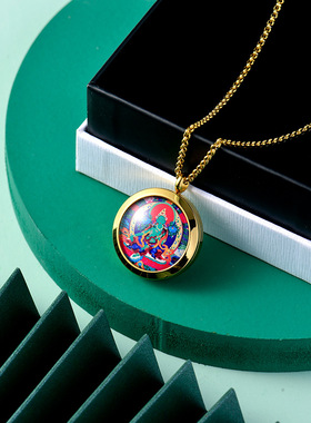 源头工厂批发钛钢禅心嘎乌盒唐卡画盒可打开可定图吊坠单坠正品