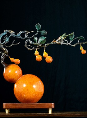 【葫芦】福禄如意五福临门铜葫芦开业送礼前台家居摆件工艺品