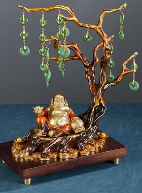 铜弥勒佛招财纳福佛摆件家居客厅装饰品开业乔迁送礼礼品工艺品