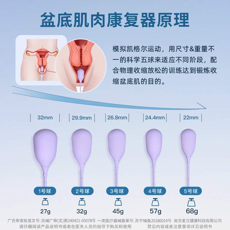 澜渟阴道哑铃家用凯格尔训练器产后盆底肌修复仪紧私密收缩致正品 - 图0