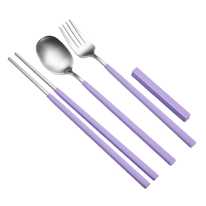 韩国不锈钢勺子筷子叉子食品级硅胶餐具套装家用西餐餐勺餐筷餐叉,淘宝优惠券,粉丝福利购,淘宝优惠卷