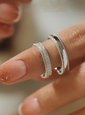 新款莫桑石纯银珠边情侣戒指一对活闭口对戒求结婚戒排戒厂家直销