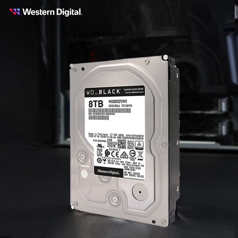 WD/西部数据 黑盘8TB SATA6Gb/s 7200转 台式游戏硬盘 WD8002FZWX - 图2