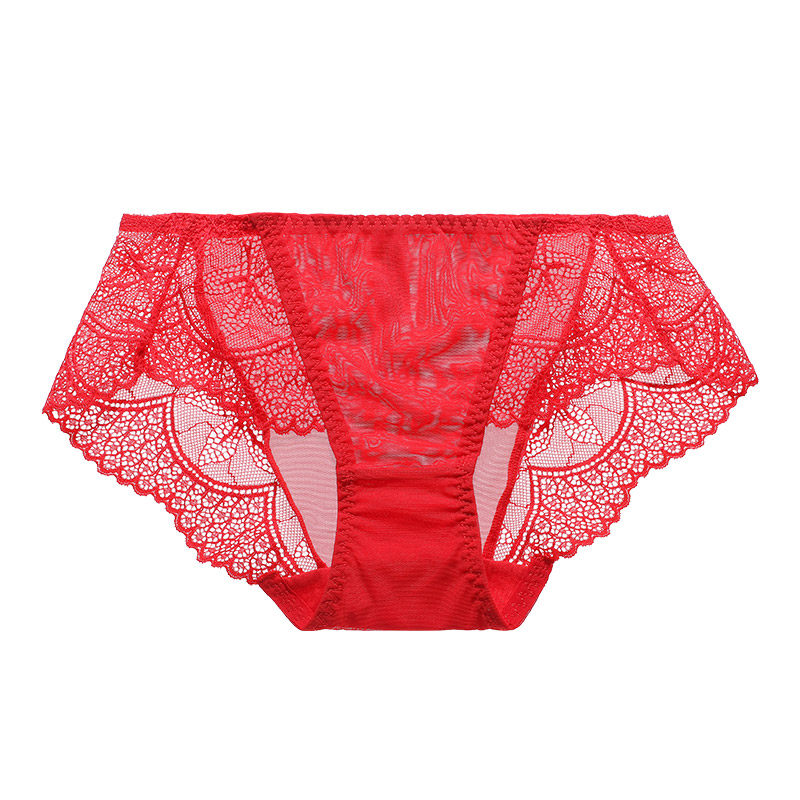 夏娃秘语马年本命年女内裤纯棉裆性感蕾丝中腰大红三角裤头,淘宝优惠券,粉丝福利购,淘宝优惠卷