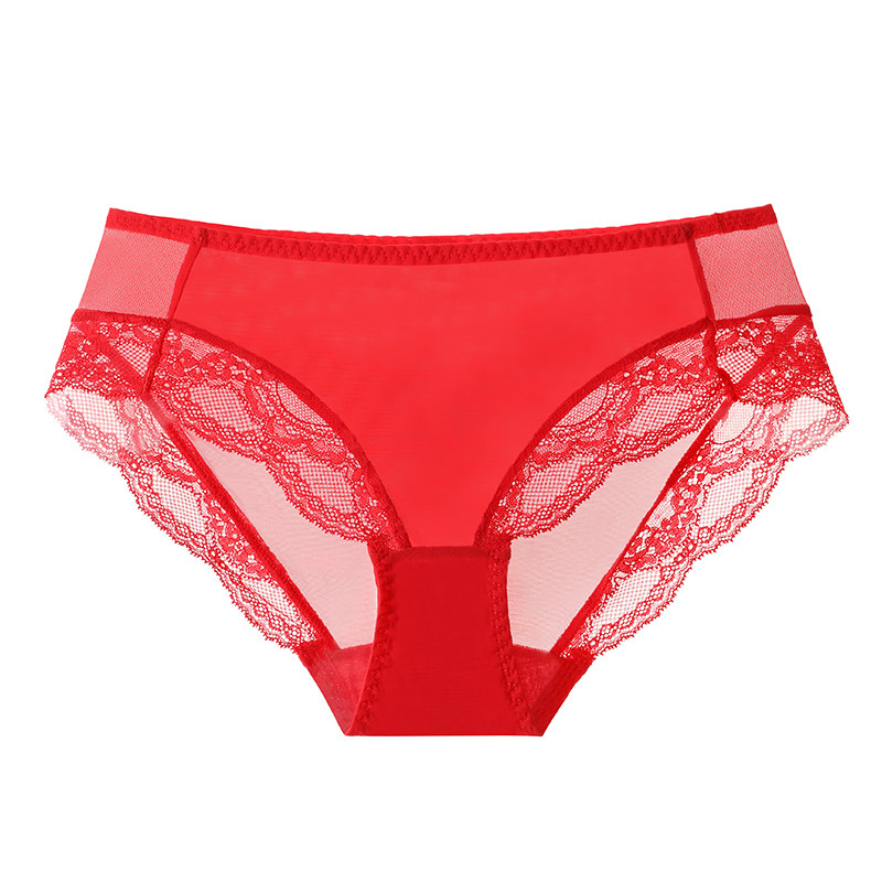 夏娃秘语马年本命年女内裤纯棉裆性感蕾丝中腰大红三角裤头,淘宝优惠券,粉丝福利购,淘宝优惠卷