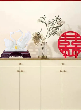 高档天鹅摆件新婚送闺蜜朋友