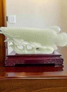 招财金龙鱼摆件客厅入户玄关办公室酒柜高档装饰品乔迁开业礼物