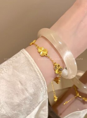 小红书同款贵妃镯圆条粗款玻璃防玉冰透手镯汉服配饰古风叮当镯女