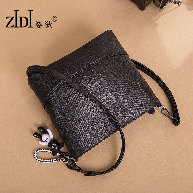 姿狄女头层牛皮2020新款单肩斜挎包 姿狄女士包袋