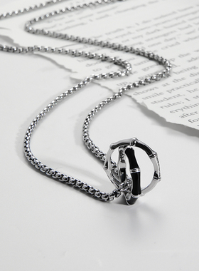 MAGICPOLE节节高升纯银竹节项链