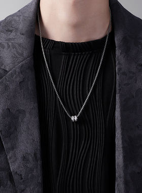 MAGICPOLE纯银镶钻小蛮腰项链