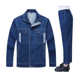 Эластичный джинсовый хлопковый осенний комбинезон